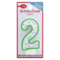 Betty Crocker Birthday Candle, Numeral 2, 3 Inch