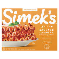 Simek's Lasagna, Italian Sausage, 32 Ounce