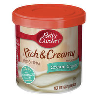 Betty Crocker Frosting, Rich & Creamy, Cream Cheese, 16 Ounce