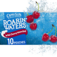 Capri Sun Wild Cherry Waterfall Naturally Flavored Water Beverage, 10 Each