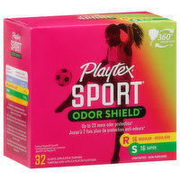 Playtex  Sport Tampons, Plastic, Regular/Super, Unscented, 32 Each