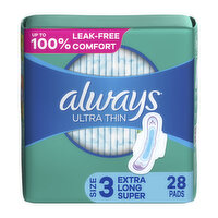 Always Ultra Thin Ultra Thin Pads with Wings, Size 3, 28 Each