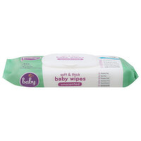 Baby Basics Baby Wipes, Soft & Thick, Unscented, 40 Each