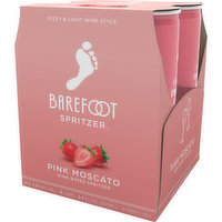 Barefoot Spritzer Pink Moscato Wine 4 Single Serve, 250 Millilitre