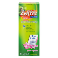 Zyrtec Allergy Syrup, Children's, Bubble Gum, 4 Ounce