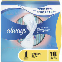 Always Infinity Pads, Size 1 Regular, 18 Each