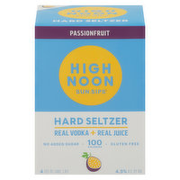 High Noon Sun Sips Hard Seltzer, Passionfruit, 4 Each