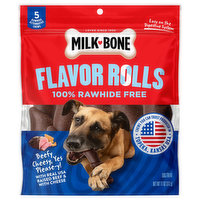 Milk-Bone Dog Treat, 100% Rawhide Free, Flavor Rolls, 11 Ounce