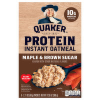 Quaker Oatmeal, Instant, Protein, Maple & Brown Sugar, 6 Each