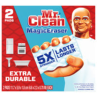 Mr. Clean Magic Eraser Cleaning Pads, Household, Extra Durable, 2 Each
