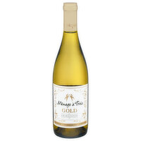 Menage a trois Chardonnay, Gold, California, 750 Millilitre