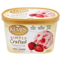 Kemps Ice Cream, Summer Strawberry, 1.5 Quart