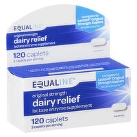 Equaline Dairy Relief, Original Strength, Caplets, 120 Each