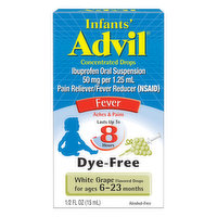 Advil Infants' Ibuprofen, Fever, White Grape, Concentrated Drops, 0.5 Ounce