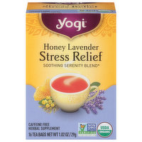 Yogi Tea, Honey Lavender, Stress Relief, Tea Bags, 16 Each