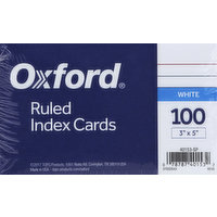 Oxford Index Cards, Ruled, White, 100 Each