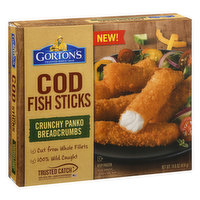 Gortons Fish Sticks, Cod, Crunchy Panko Breadcrumbs, 14.6 Ounce