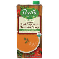 Pacific Foods Soup, Red Pepper & Tomato, Roasted, Organic, 32 Ounce