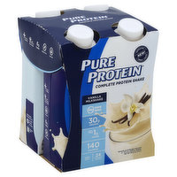 Pure Protein Protein Shake, Complete, Vanilla Milkshake, 4 Each