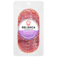 Del Duca Salami, Sopressata, Uncured, 3 Ounce