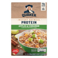 Quaker Instant Oatmeal, Protein, Apples & Cinnamon, 6 Each
