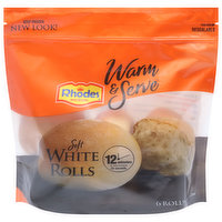 Rhodes Bake n Serv White Rolls, Soft, 6 Each