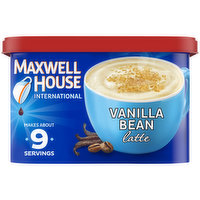 Maxwell House International Vanilla Bean Latte Cafe-Style Instant Coffee Beverage Mix, 8.5 Ounce