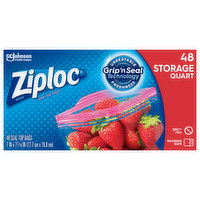 Ziploc Seal Top Bags, Storage, Quart, 48 Each
