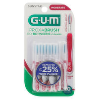 Gum  Proxabrush Cleaners, Go-Betweens, Moderate, 10 Each