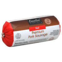 Essential Everyday Pork Sausage, Premium, Hot, 16 Ounce