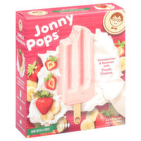 JonnyPops Strawberries & Bananas with Fresh Cream, 4 Each