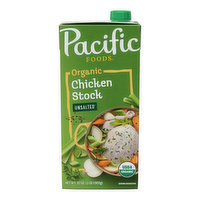 Pacific Foods Organic Unsalted Chicken Stock, 32 Ounce