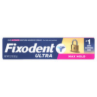 Fixodent Ultra Ultra Max Hold Denture Adhesive, 2.2 Ounce