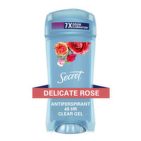 Secret Fresh Expressions Clear Gel Antiperspirant and Deodorant for Women, Delicate Rose Scent, Single Pack, 2.6 oz, 2.6 Ounce