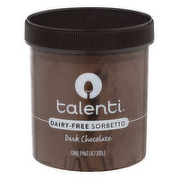 Talenti Sorbetto, Dairy Free, Dark Chocolate, 1 Pint