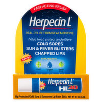 Herpecin L Lip Balm Stick, Lip Protectant/Cold Sore & Sunscreen, SPF 30, 0.1 Ounce