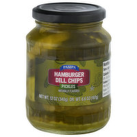 Pampa Pickles, Hamburger Dill Chips, 12 Ounce