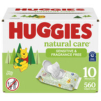 Huggies Natural Care Wipes, Sensitive & Fragrance Free, Disney Baby, 10 Each