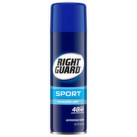 Right Guard Antiperspirant Aerosol, Powder Dry, Sport, 6 Ounce
