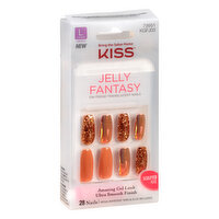 Kiss Jelly Fantasy Nails, Jelly Pop KGFJ03, Long Length, 28 Each