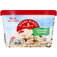 Stone Ridge Creamery Ice Cream, Real, Monster Cookie, 1.5 Quart