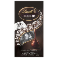 Lindt Lindor Chocolate Truffles, Extra Dark, 60% Cocoa, 5.1 Ounce