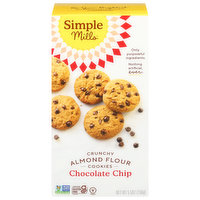 Simple Mills Cookies, Almond Flour, Chocolate Chip, Crunchy, 5.5 Ounce