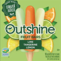 Outshine Fruit Ice Bars, Lime/Tangerine/Lemon, Assorted, 12 Pack, 12 Each