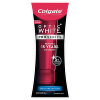 Colgate Optic White Toothpaste, Pro Series, Stain Prevention, 3 Ounce