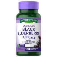 Nature's Truth Sambucus Black Elderberry, 1000 mg, Quick Release Capsules, 100 Each