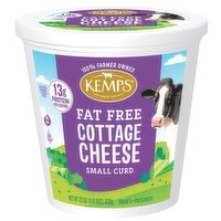 Kemps Cottage Cheese, Small Curd, Fat Free, 22 Ounce