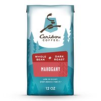 Caribou Coffee Mahogany Blend Dark Roast Whole Bean Coffee, 12 Ounce