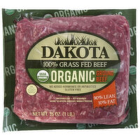 Dakota Beef, Ground, Organic, 90%/10%, 16 Ounce