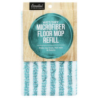 Essential Everyday Floor Mop, Refill, Microfiber, Wet/Dry, 1 Each